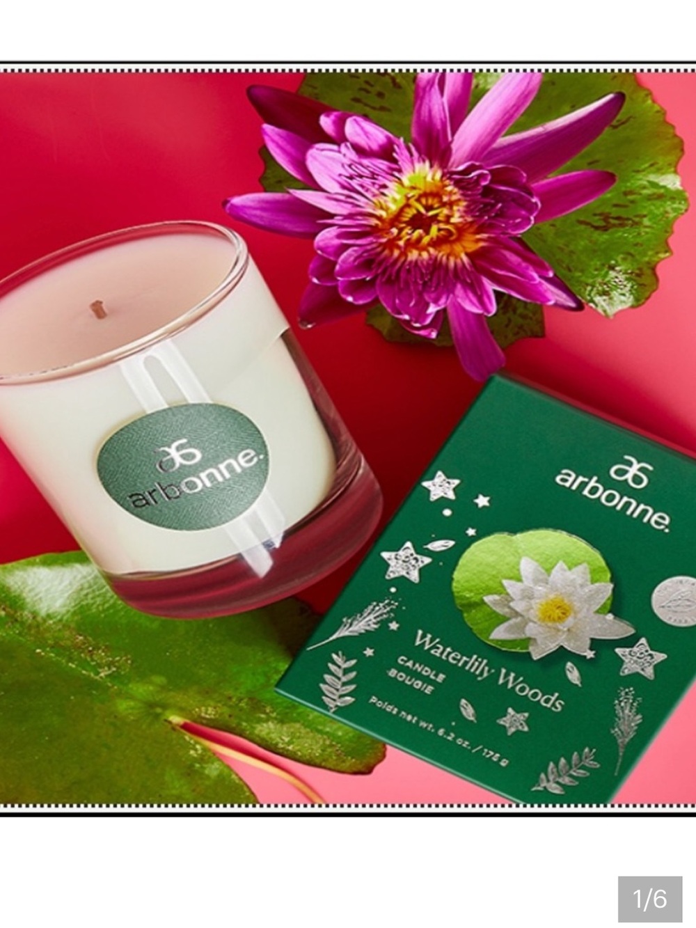 Arbone Waterlily Woods Vegan Candle